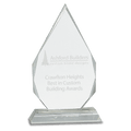 9" Crystal Diamond on Clear Pedestal Base