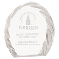 6" Oval Crystal with Decorative Edge