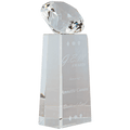 Clear 7 3/4" Crystal Diamond on Crystal Pedestal