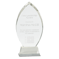 10 1/4" Crystal Oval on Clear Base