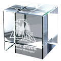 2" 2" x 2" Crystal Cube