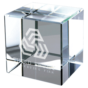 2 2 1/2" x 2 1/2" Crystal Cube