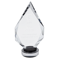 Black & Clear 10 1/4" Diamond Crystal on Round Base