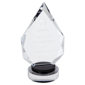 Black & Clear 8 1/4" Diamond Crystal on Round Base