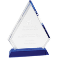 8 3/4" Crystal Diamond on Blue Pedestal Base