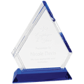 7 3/4" Crystal Diamond on Blue Pedestal Base