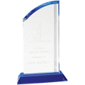 10 1/2" Crystal Arch with Blue Base