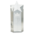10" Clear Crystal Star Column