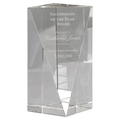 6" Crystal Triangle Front Pillar