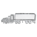 10" x 3" Crystal Semi Truck