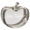 3 1/2" x 3 3/4" Flat Crystal Apple