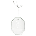 3 1/2" Crystal Octagon Ornament