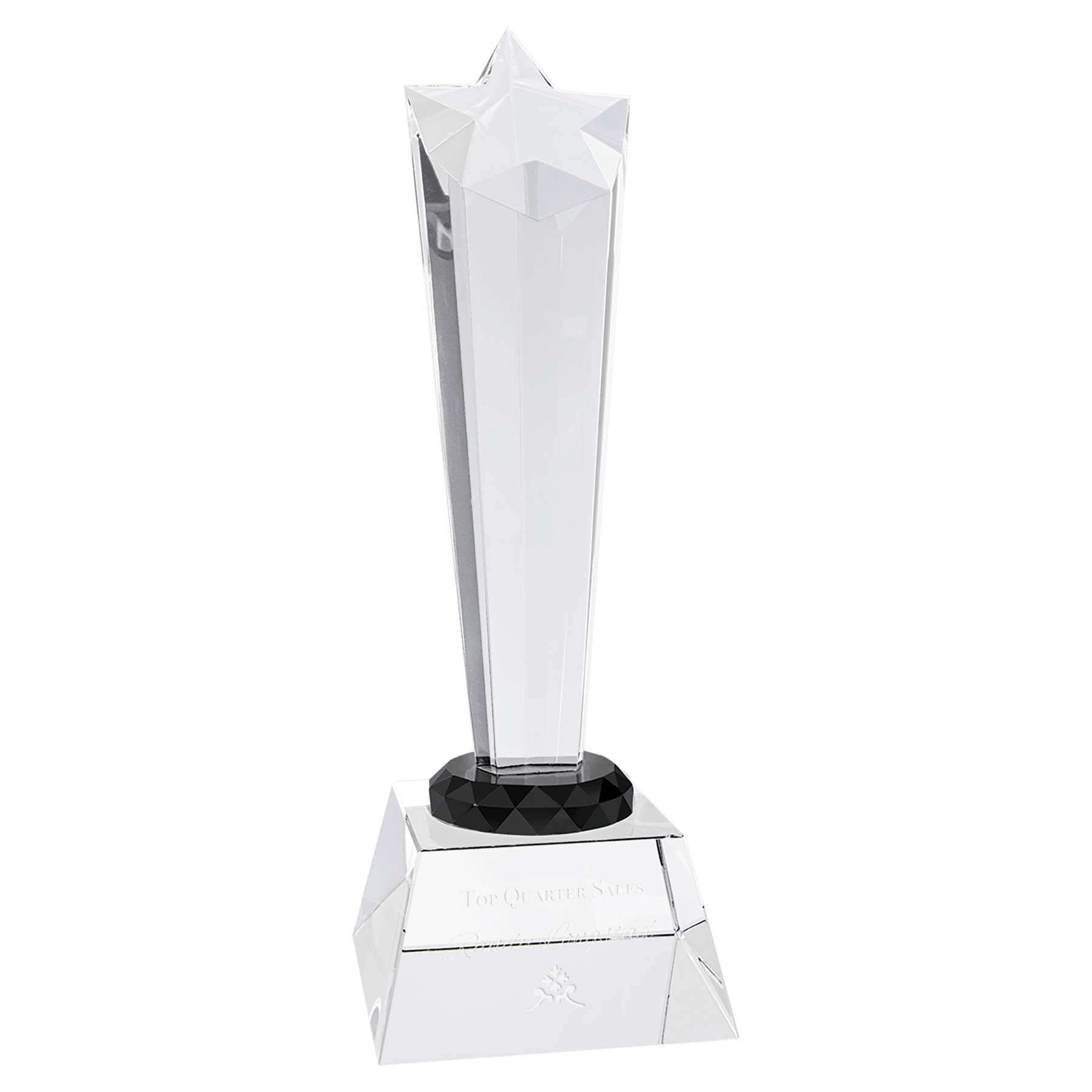 9" Crystal Rising Star with Base