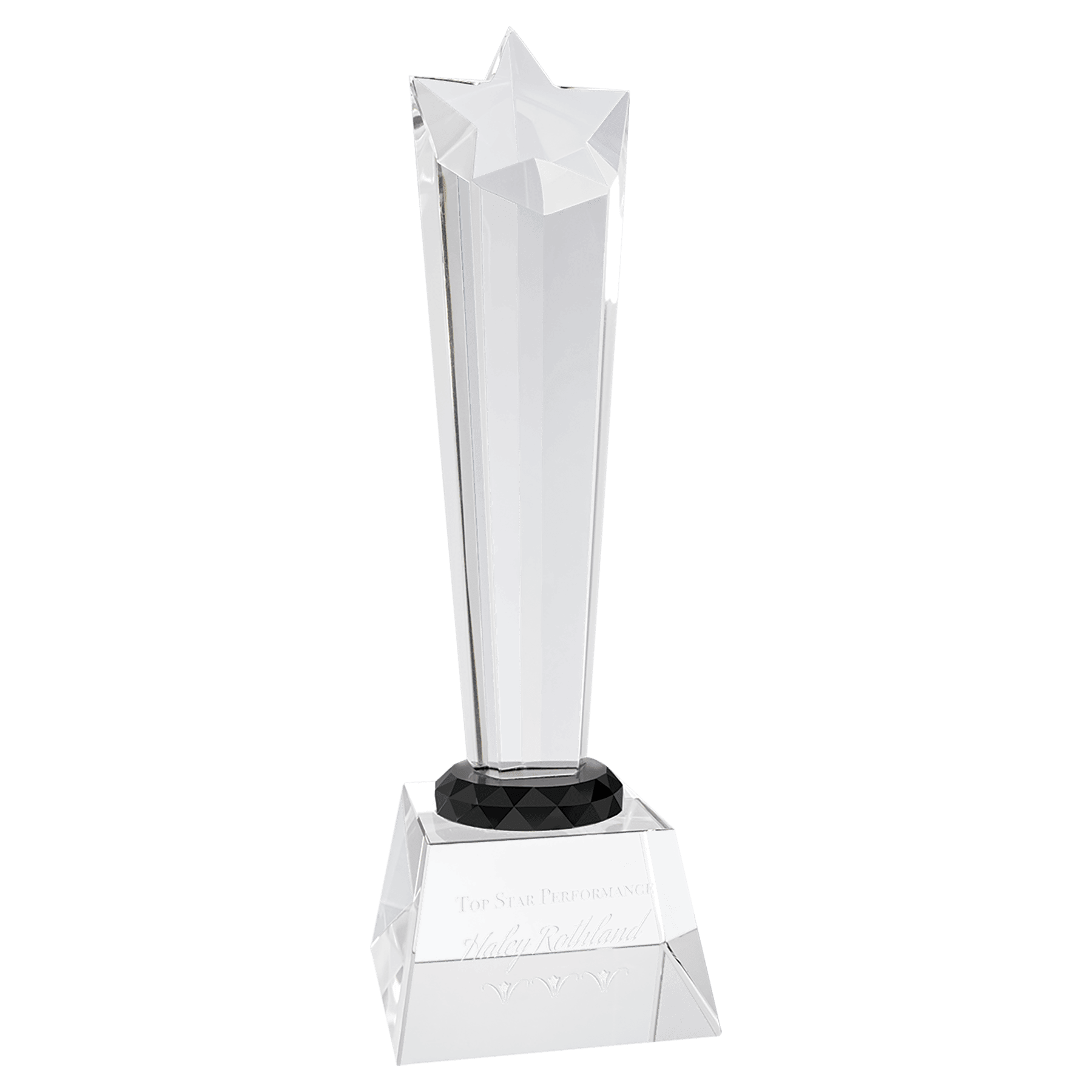 10" Crystal Rising Star with Base
