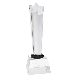 10" Crystal Rising Star with Base