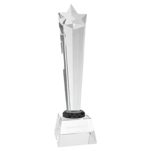 11 3/4" Crystal Rising Star with Base