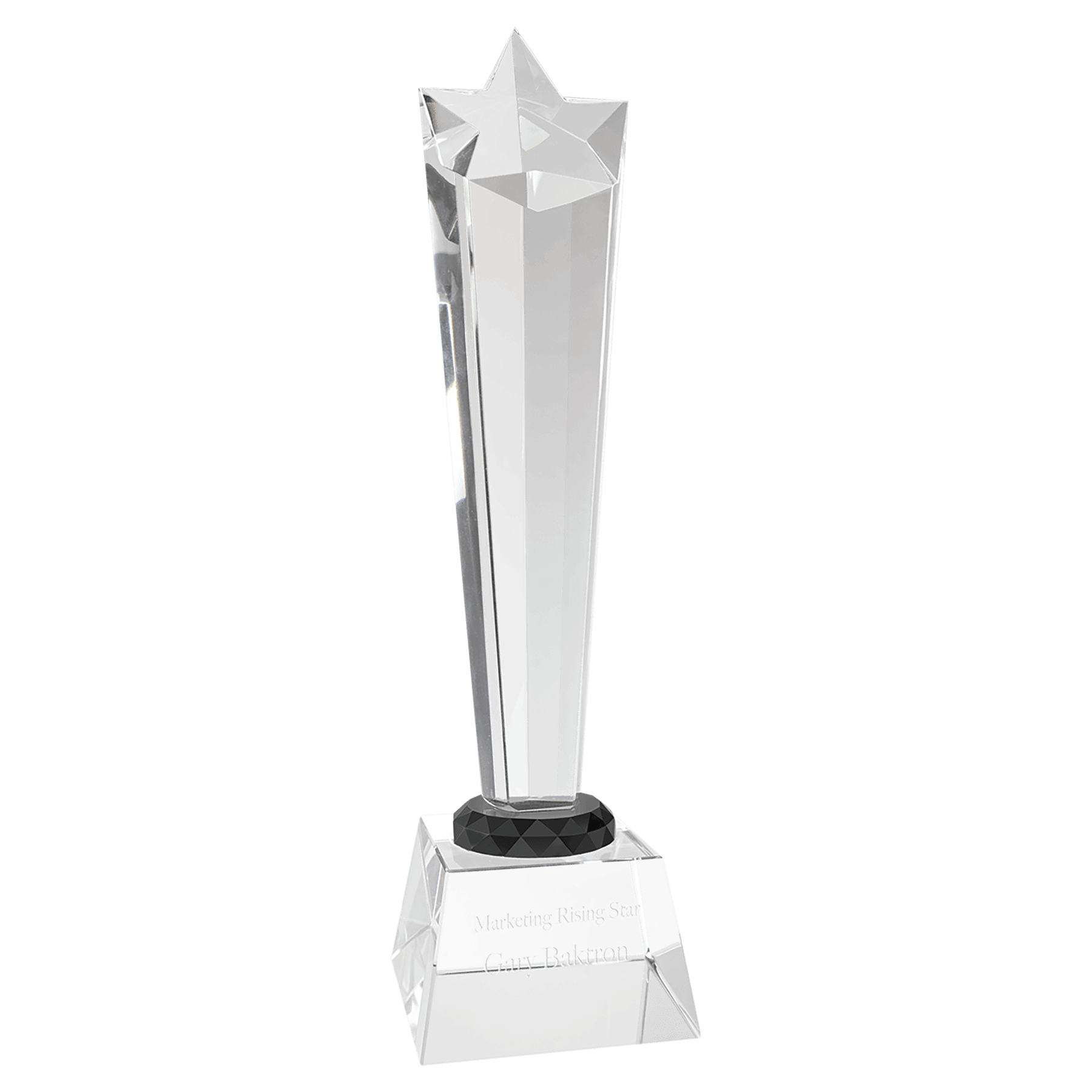 11 3/4" Crystal Rising Star with Base