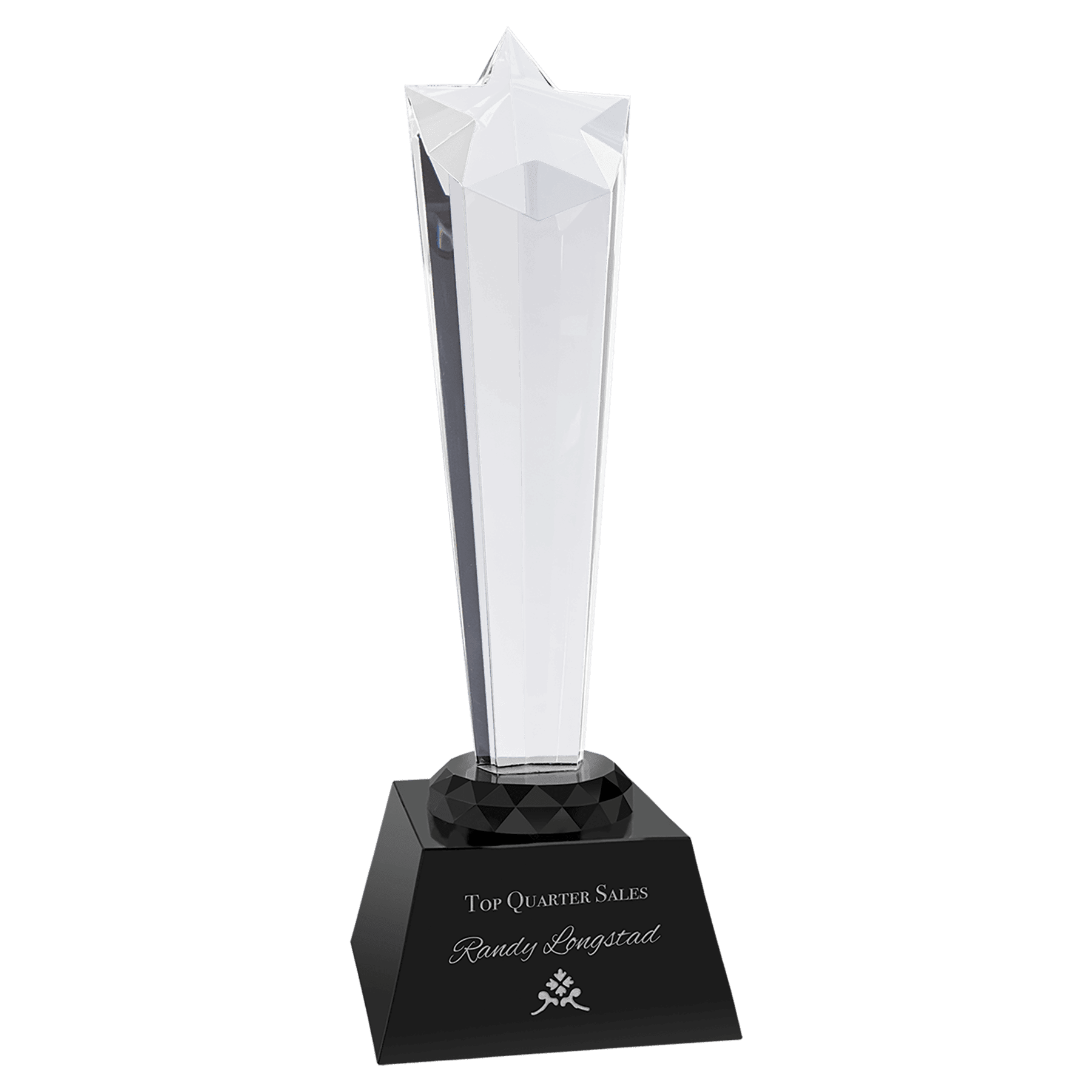9" Crystal Rising Star with Base