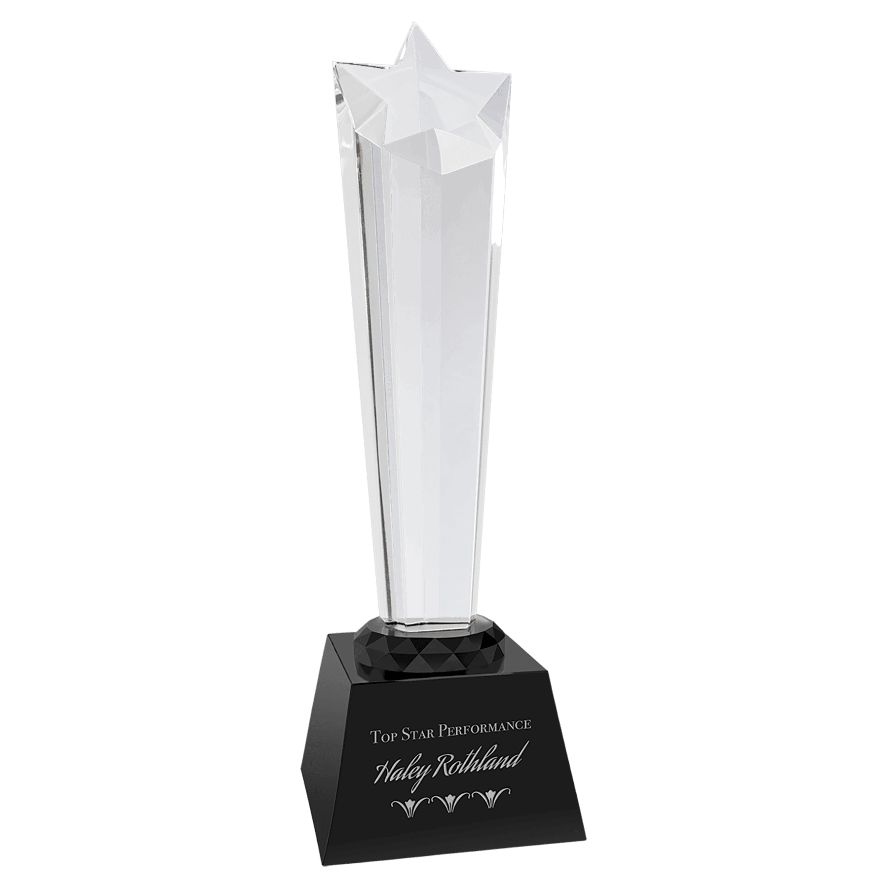 10" Crystal Rising Star with Base