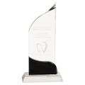 10" Clear Crystal Wave with Black Accent