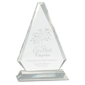 9 1/4" Clear Crystal Triangle on Clear Pedestal Base