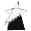 8 3/4" Clear Crystal Outline Star on Black Base