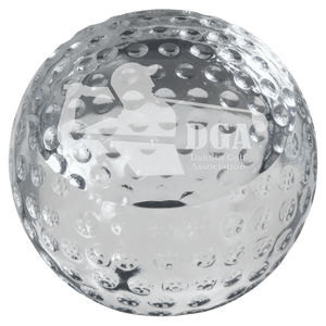 3 1/8" Crystal Golf Ball Paperweight