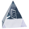 3 1/8" x 3 1/8" x 3 1/8" Crystal Pyramid