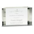 6" x 3 1/2" Clear Crystal Facet Block