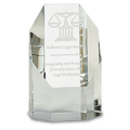 5" Clear Crystal Octagon Tower