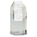 6 1/4" Clear Crystal Octagon Tower
