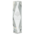 10" Clear Crystal Facet Tower