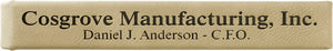 Light Brown 6 1/2" x 1" Laserable Leatherette Single Pen Case