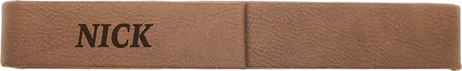 Dark Brown 6 1/2" x 1" Laserable Leatherette Single Pen Case