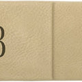 Light Brown 6 1/2" x 2" Laserable Leatherette Double Pen Case