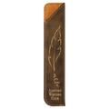 6 1/4" Rustic/Gold Laserable Leatherette Pen Sleeve