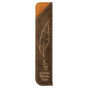 Rustic/Gold 6 1/4" Laserable Leatherette Pen Sleeve