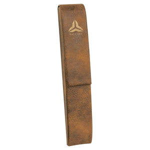 Rustic/Gold 6 1/2" x 1" Laserable Leatherette Single Pen Case