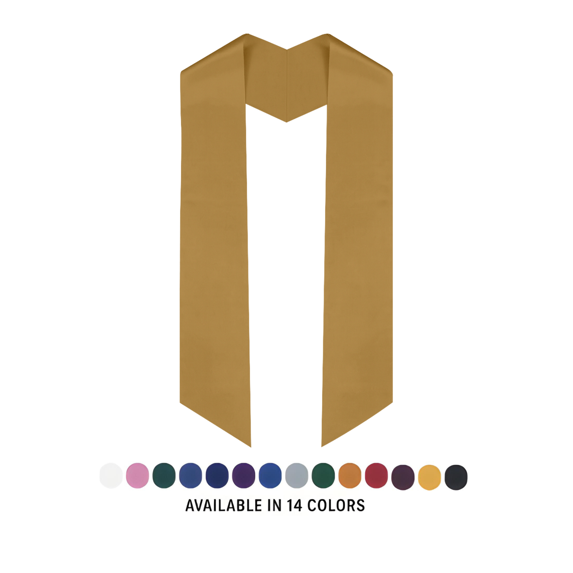 Custom Graduation Stole in Gold Color