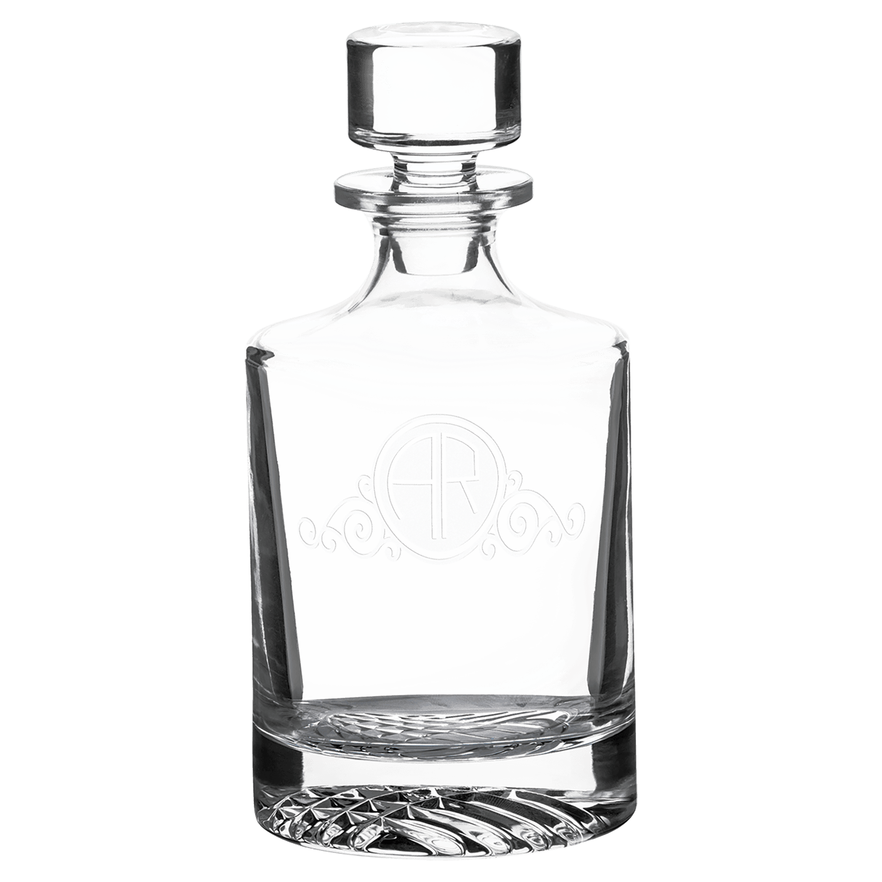 Polar Camel 850mL Round Glass Decanter in Black Gift Box with Printed Paper Sleeve