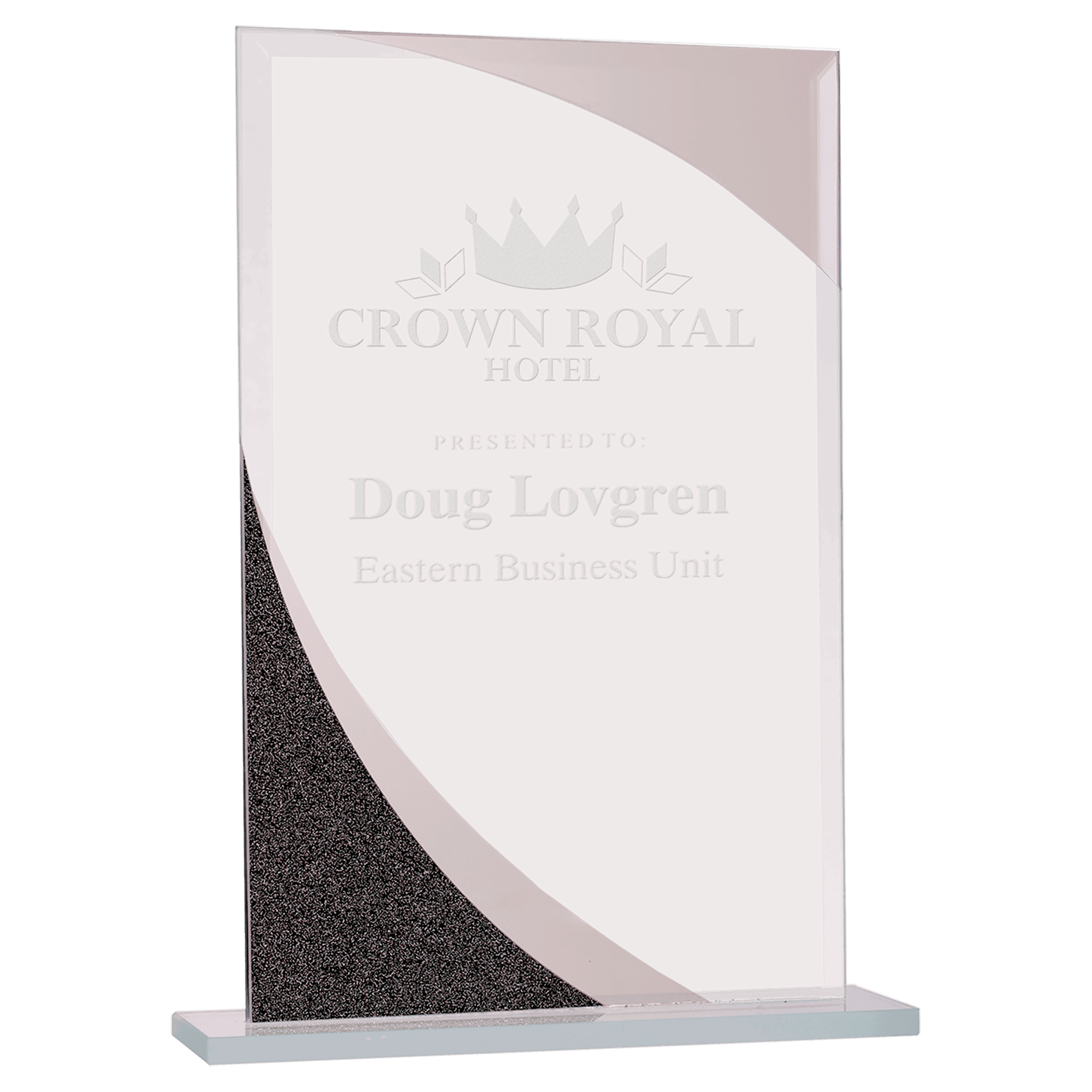 8" Rectangle Designer Glass Award