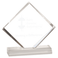 Clear 4" x 4" Diamond Jewel Beveled Acrylic Blank