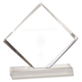 Clear 5" x 5" Diamond Jewel Beveled Acrylic Blank