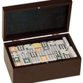 Rosewood Finish Double Twelves Dominos Set with 91 Dominos