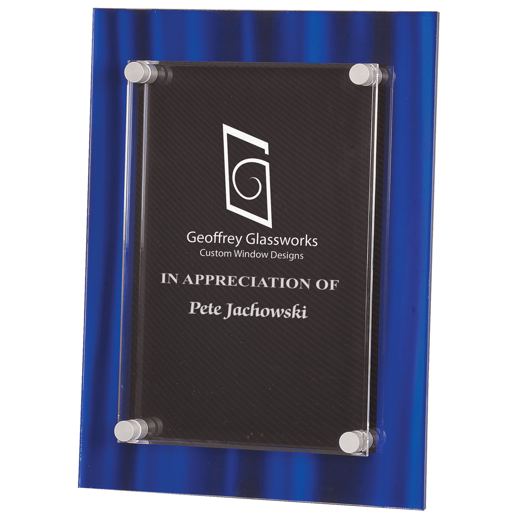 Blue 9" x 12" Velvet Stand-Off Acrylic Plaque
