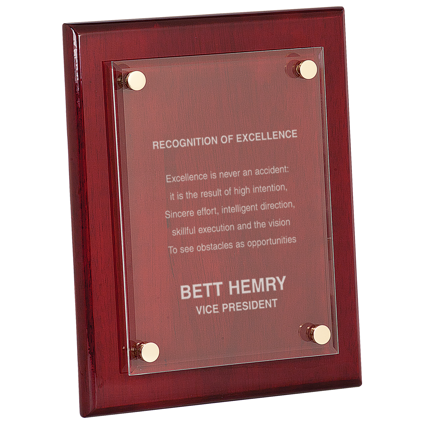 8" x 10" Piano Finish Floating Acrylic Plaque