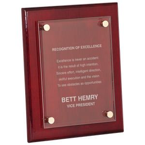 8" x 10" Piano Finish Floating Acrylic Plaque