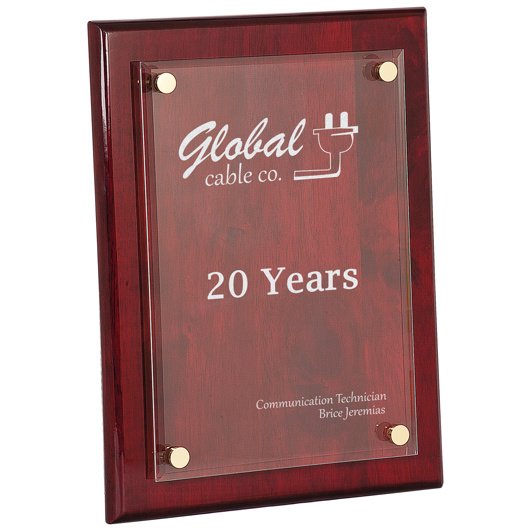9" x 12" Piano Finish Floating Acrylic Plaque