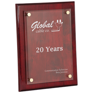 9" x 12" Piano Finish Floating Acrylic Plaque