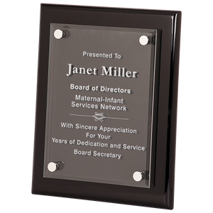 8" x 10" Piano Finish Floating Acrylic Plaque